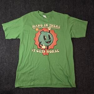 Green Port & Company 100% Cotton T-shirt 'Don't Worry it Gets Worse"